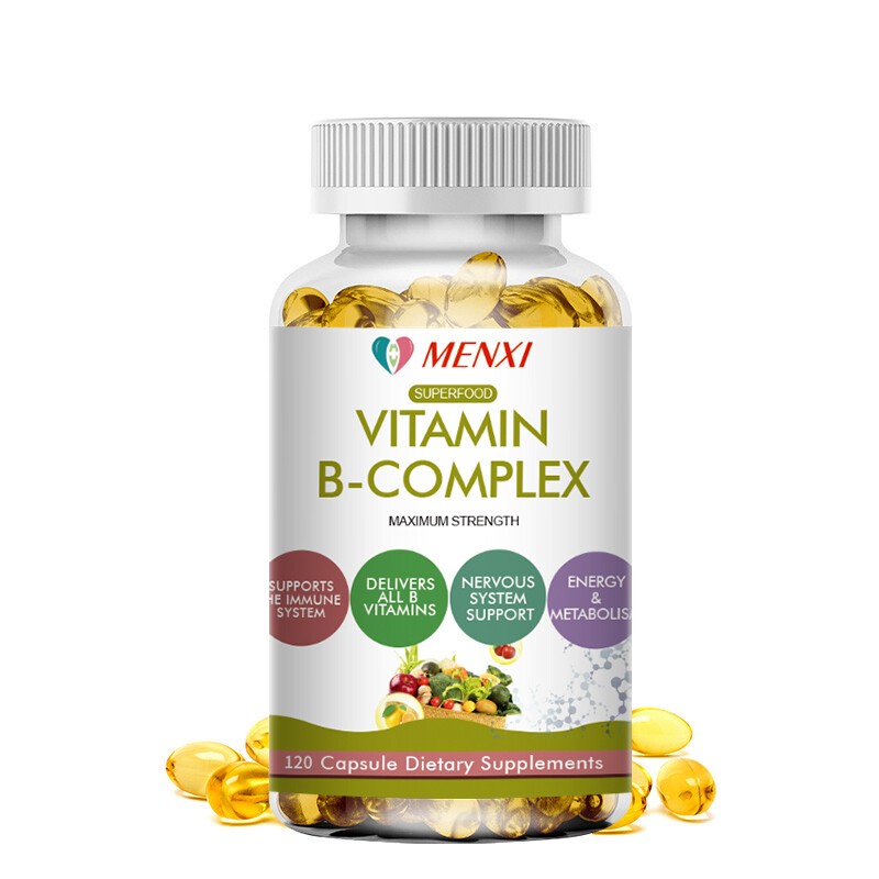 Vitamin B Complex Capsules With COQ10 – High Potency – Immune Support, 1-4 Packs