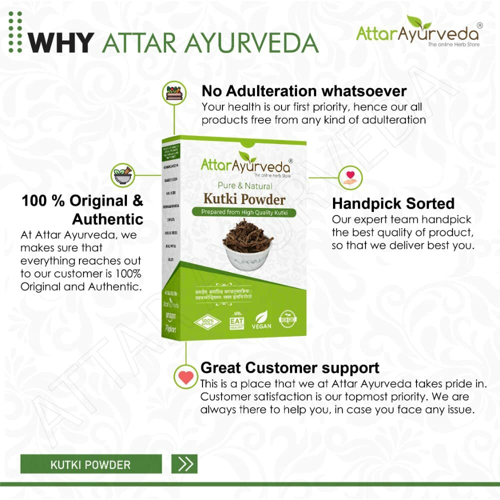 Attar Ayurveda Kutki Herb Powder 100gm-