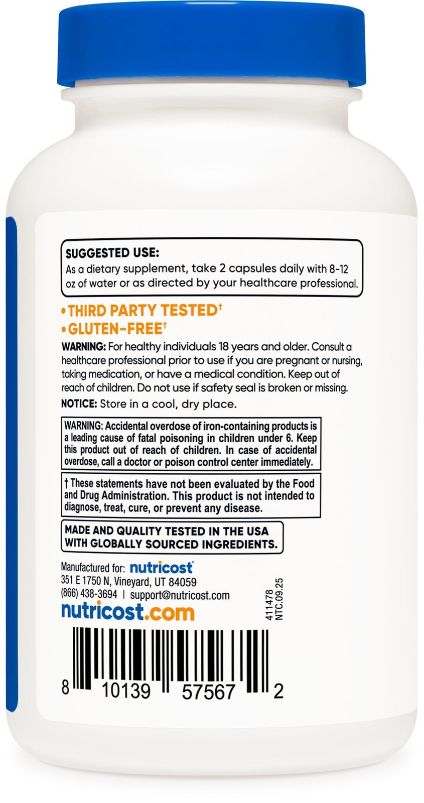 Nutricost Methylated Multivitamin 120 Capsules, 60 120 Count (Pack of 1)