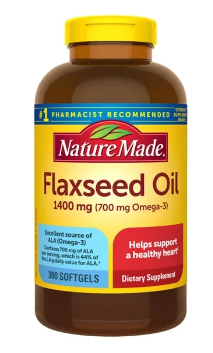 Nature Made Flaxseed Oil 1400 mg, 300 Softgels