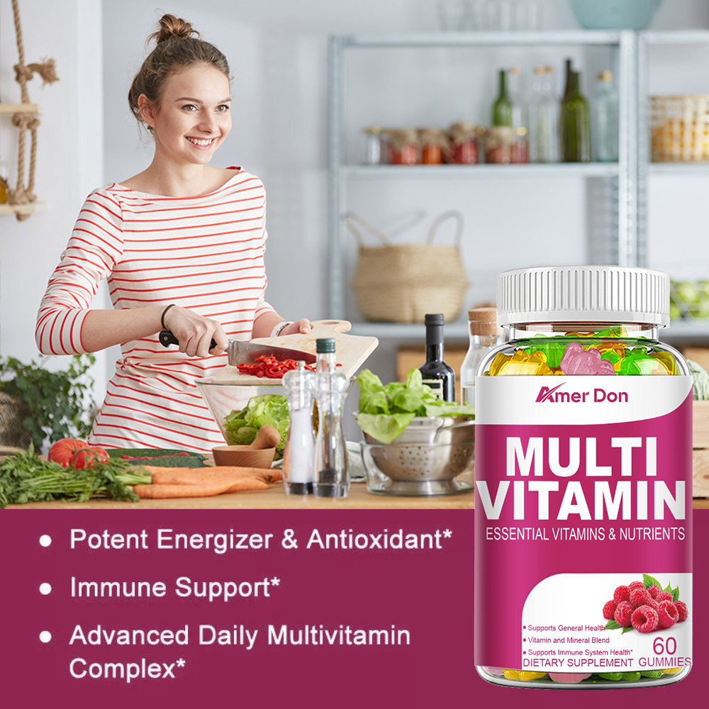 60 Fruits & Veggies Multi-Vitamin Gummies Dietary Supplement Immune Support US