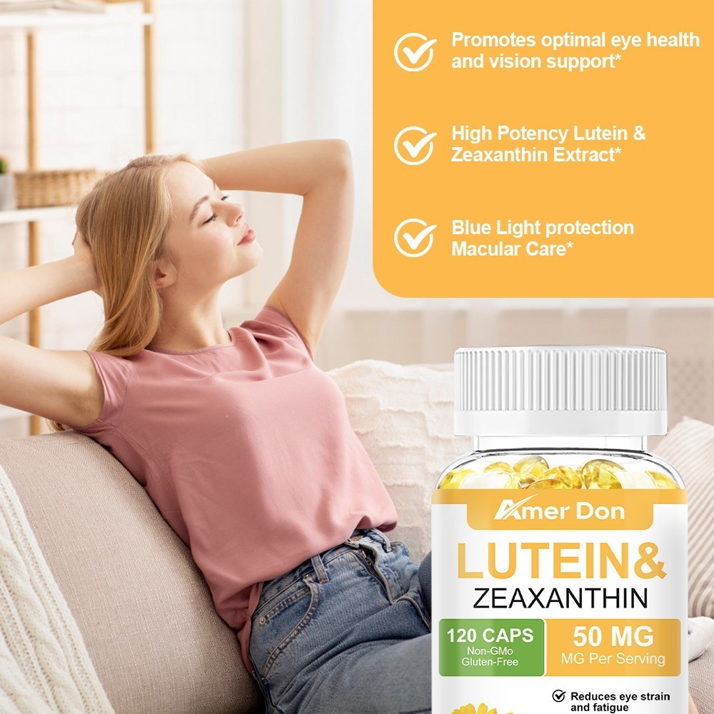 Lutein and Zeaxanthin 50 mg | 120 Softgels | Eye Health Vitamins | Vision Health