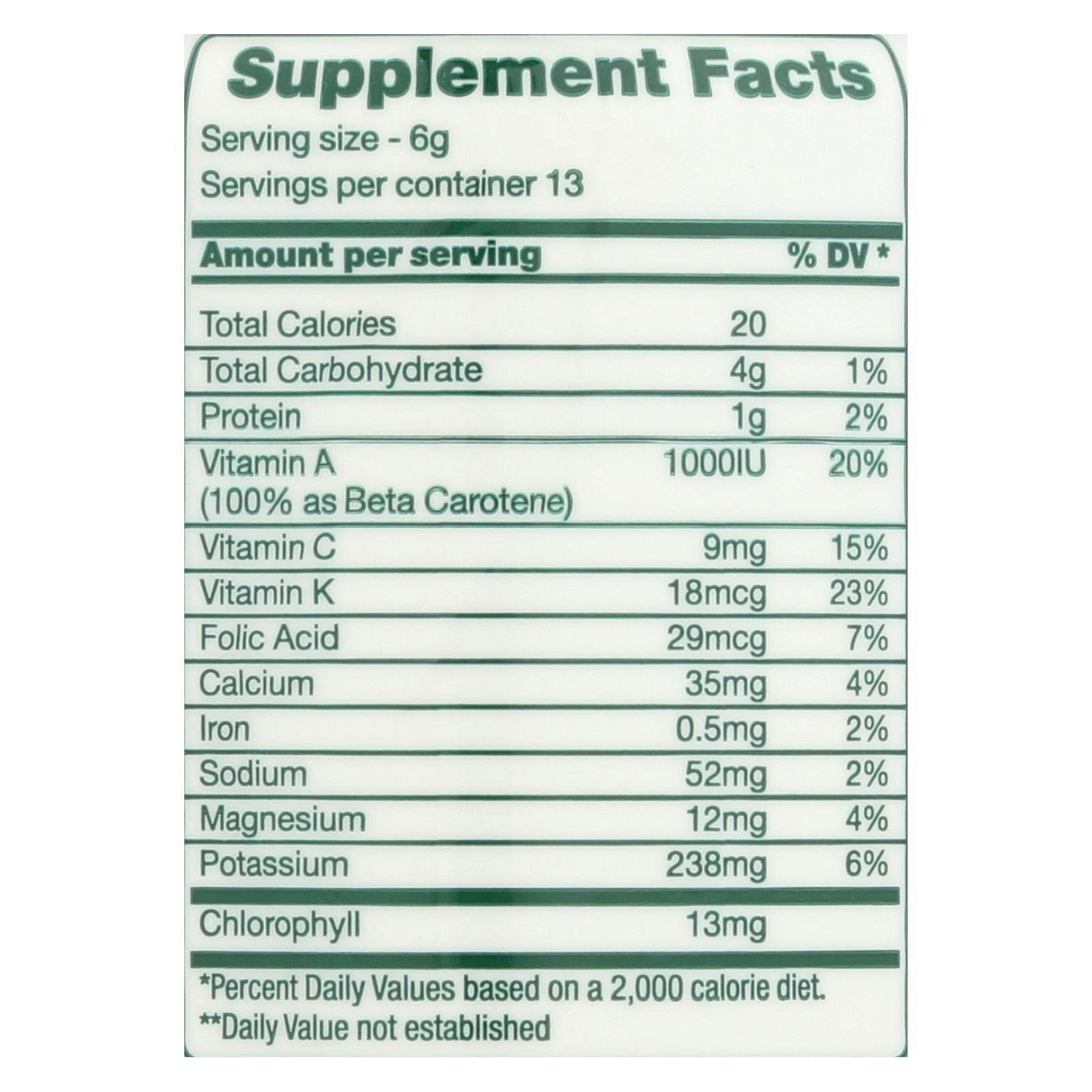 Green Foods Dr Hagiwara Green Magma Barley Grass Juice Powder – 2.8 oz