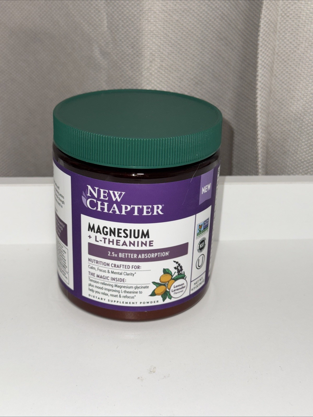 New Chapter Magnesium + L-Theanine Lemon Lavender exp 01/2028