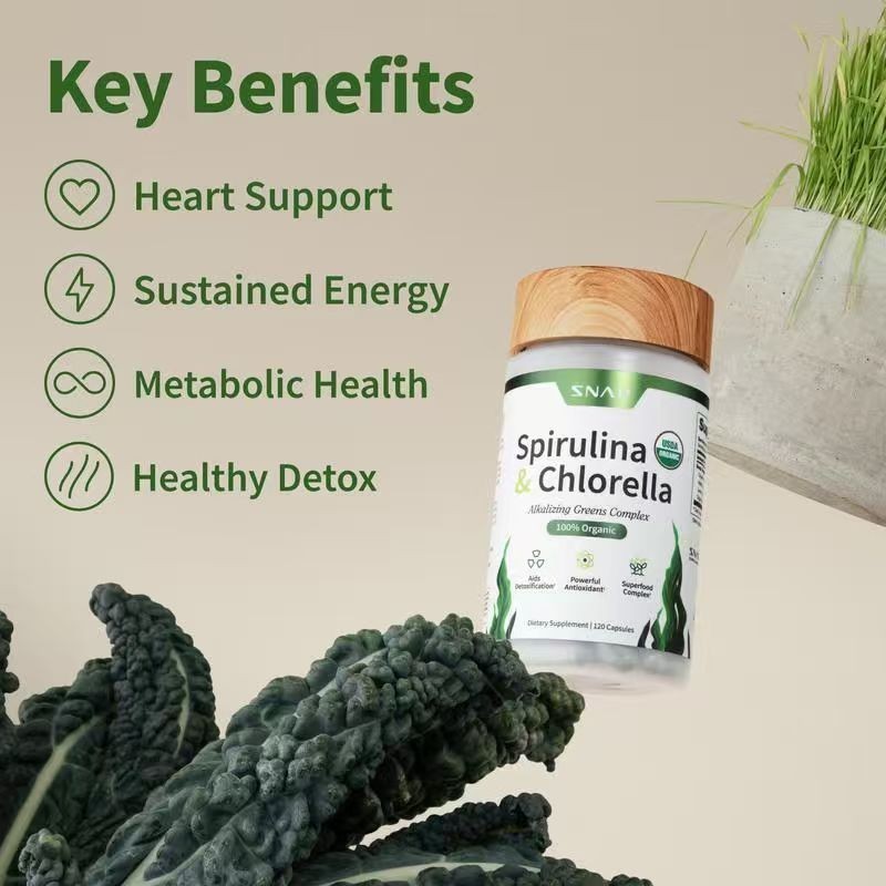 SNAP Gut Health Supplement&Snap Supplements Natural Spirulina and Chlorella-