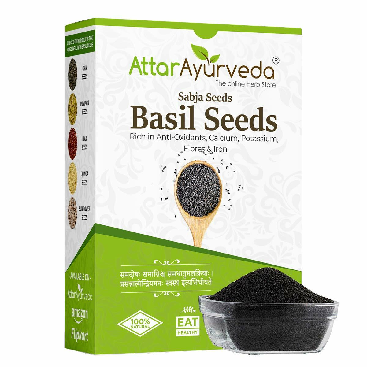 Attar Ayurveda Sabja Basil Seeds For Weight Loss 500gm.