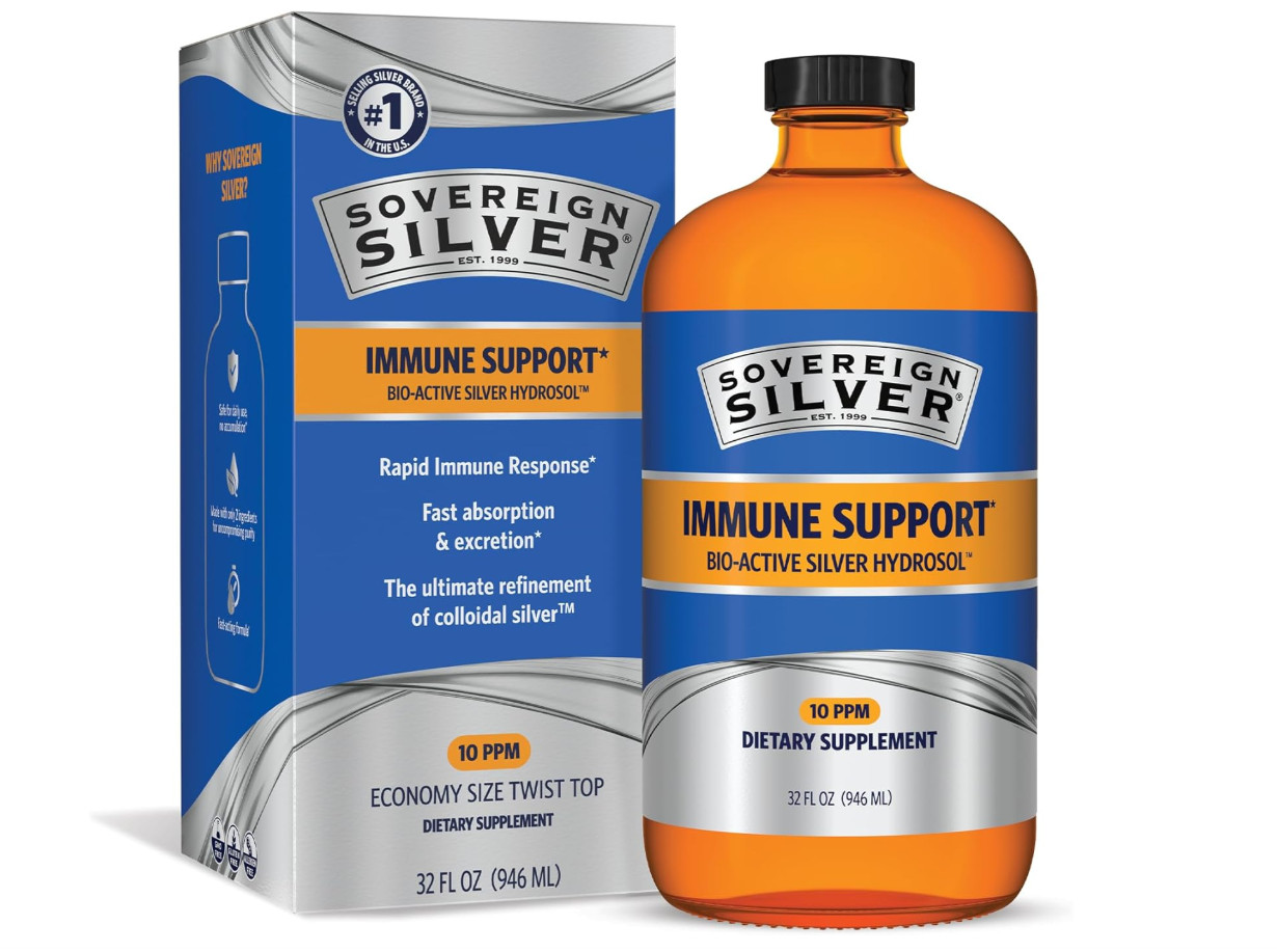 Sovereign Silver 10 ppm Colloidal Silver Immune Boost 32 Fl Oz NEW!