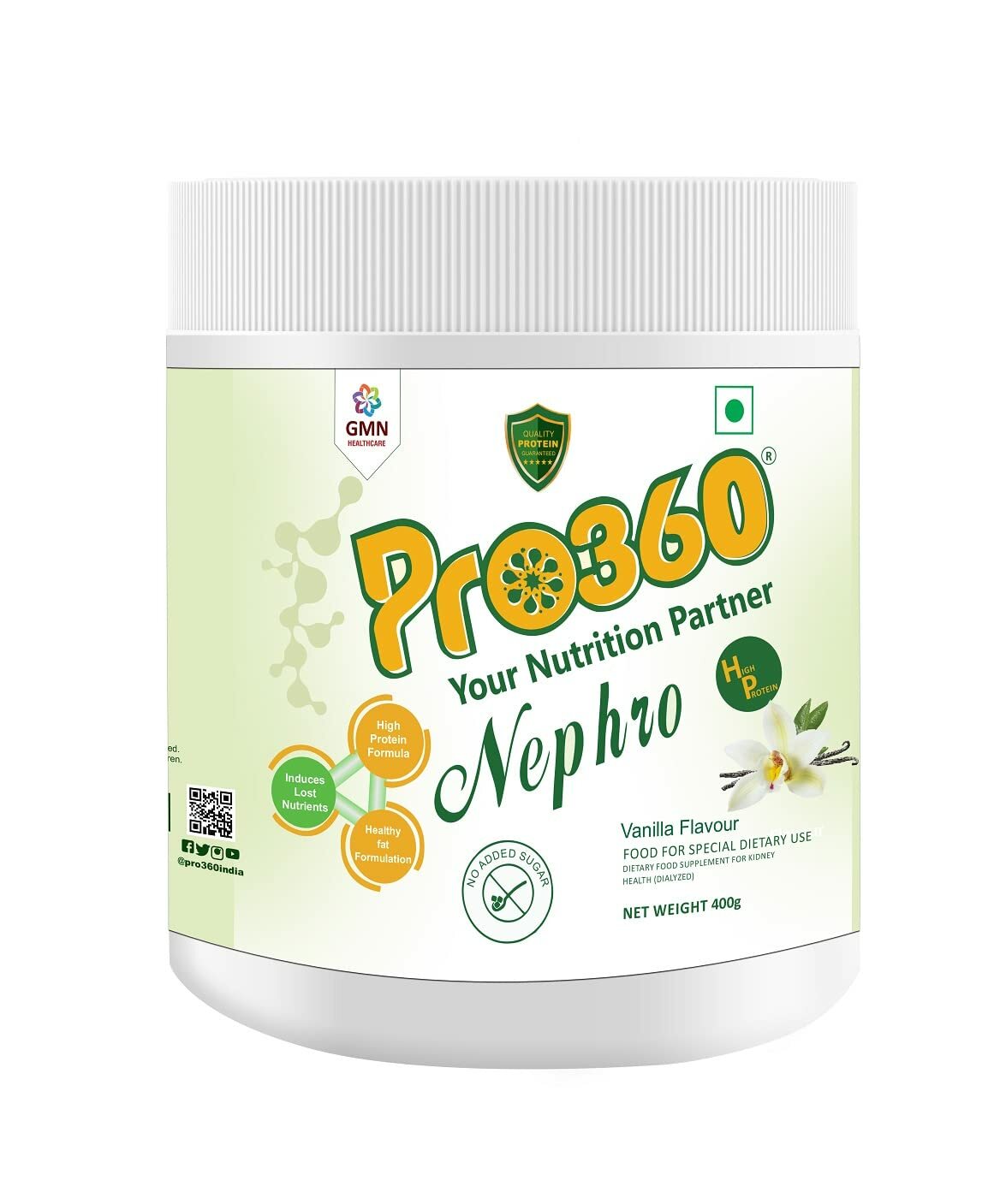 Pro360 Nephro HP Nutritional Protein Drink 400 Gm LONG EXPIRY