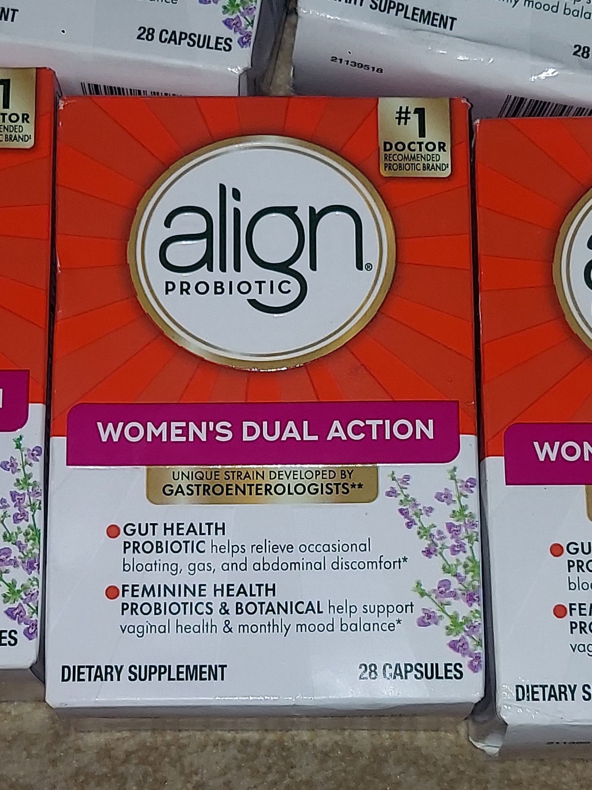 Align Probiotic Womens Dual Action Gut & Feminine Health 140 Capsules X 5 Lot