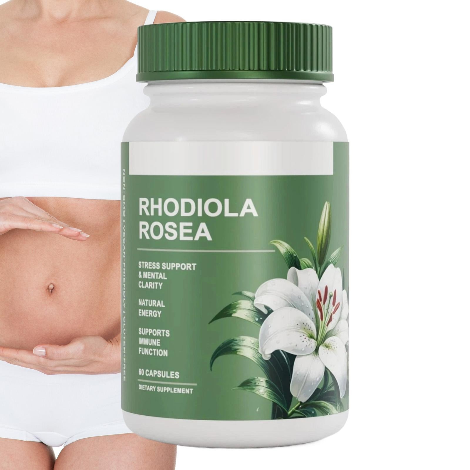 Salvora Rhodiola Rosea Supplement – Golden Root Adaptogen Capsules 60pcs
