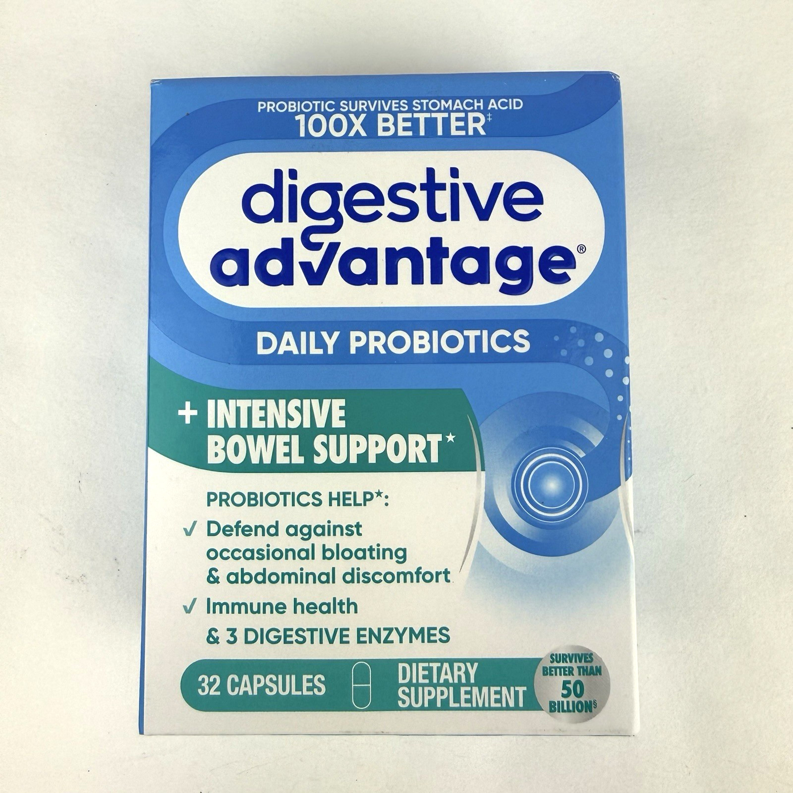 Digestive Advantage Daily Probiotics Intensive Bowel Support 32 Capsules