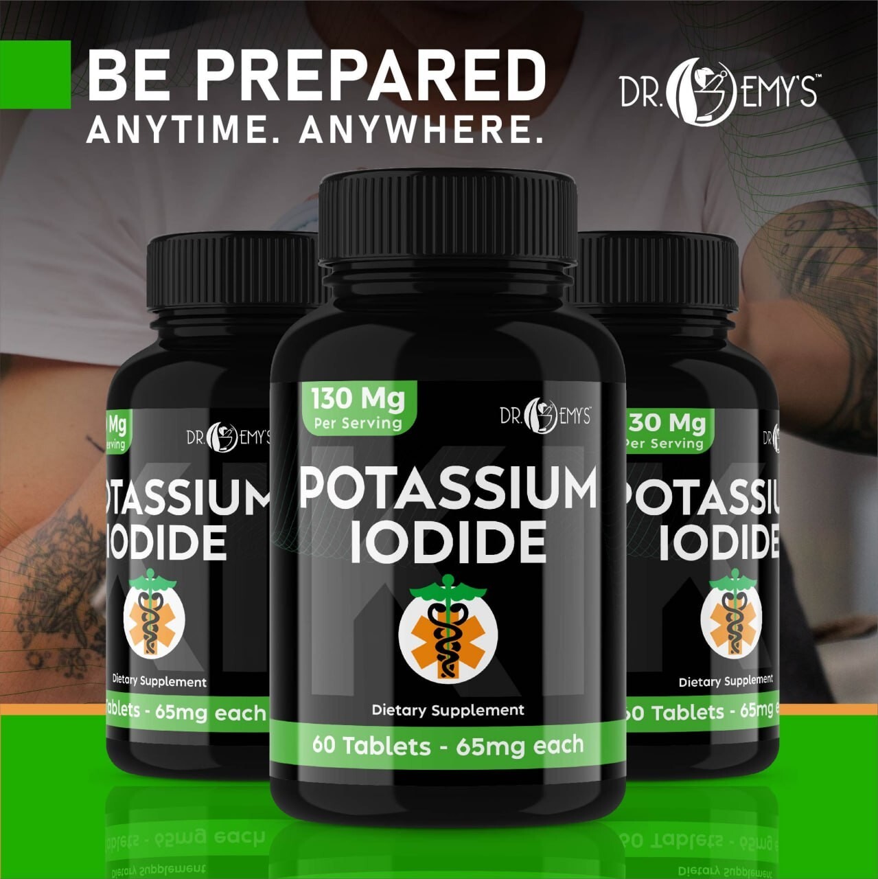 (2PK) – Potassium + Iodide Pills Tablets☆130 mg Supplement☆Survival Kit Fallout