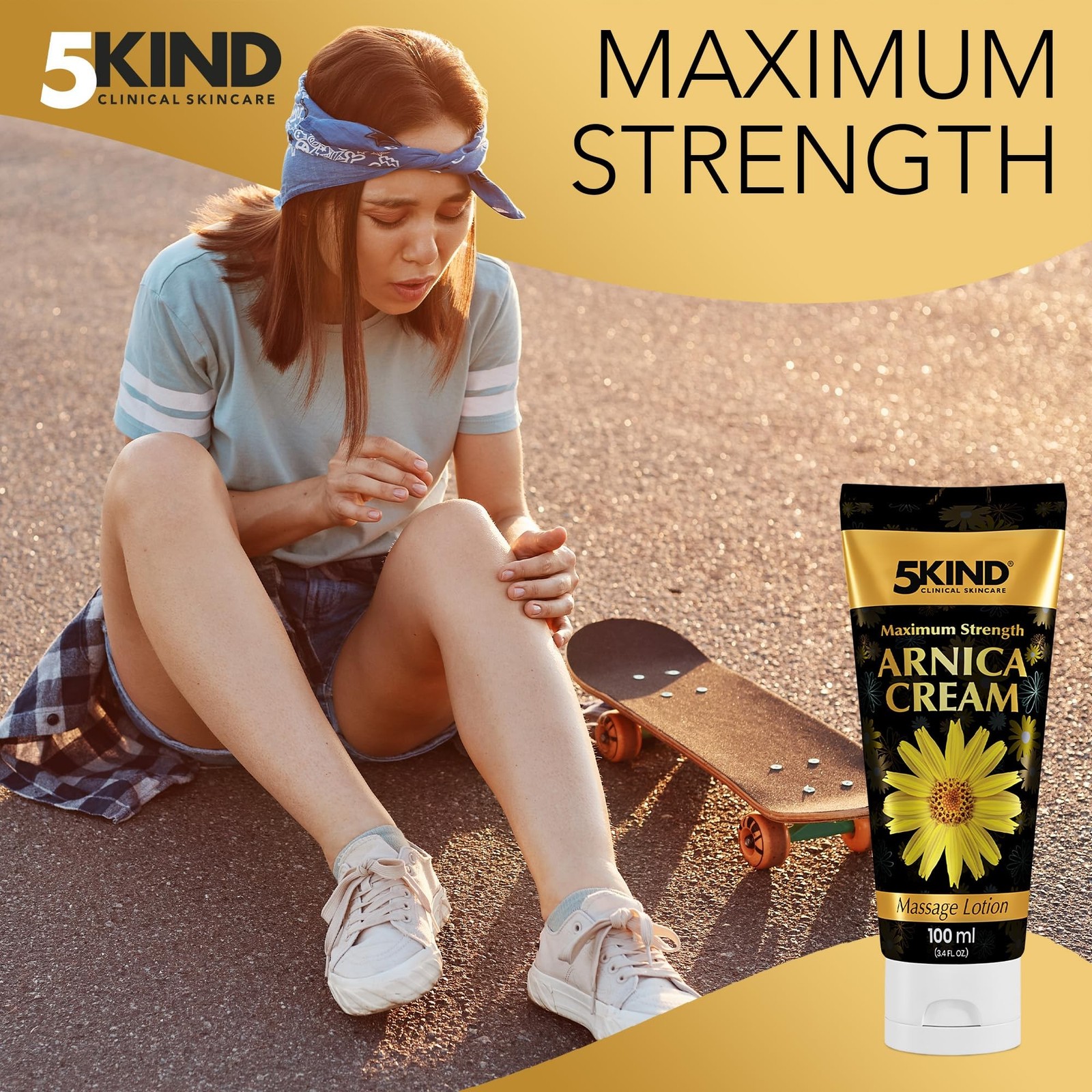 5kind Extra Strong Arnica Cream for Bruising and Swelling 3.4 Fl Oz – Arnica …