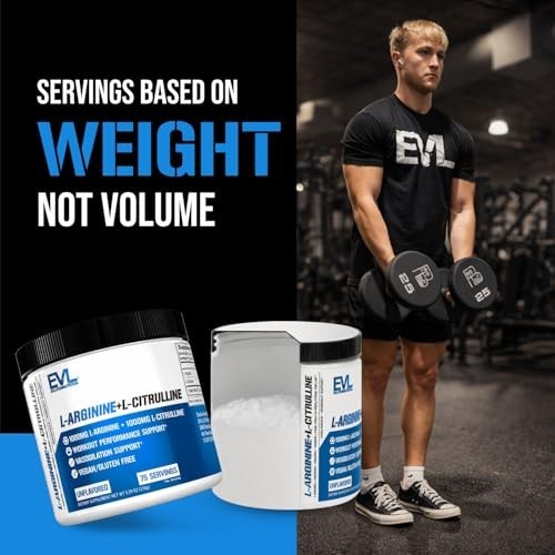 Nitric Oxide Booster Powder – L-Citrulline & L-Arginine 1000mg, 75 Servings, Ene