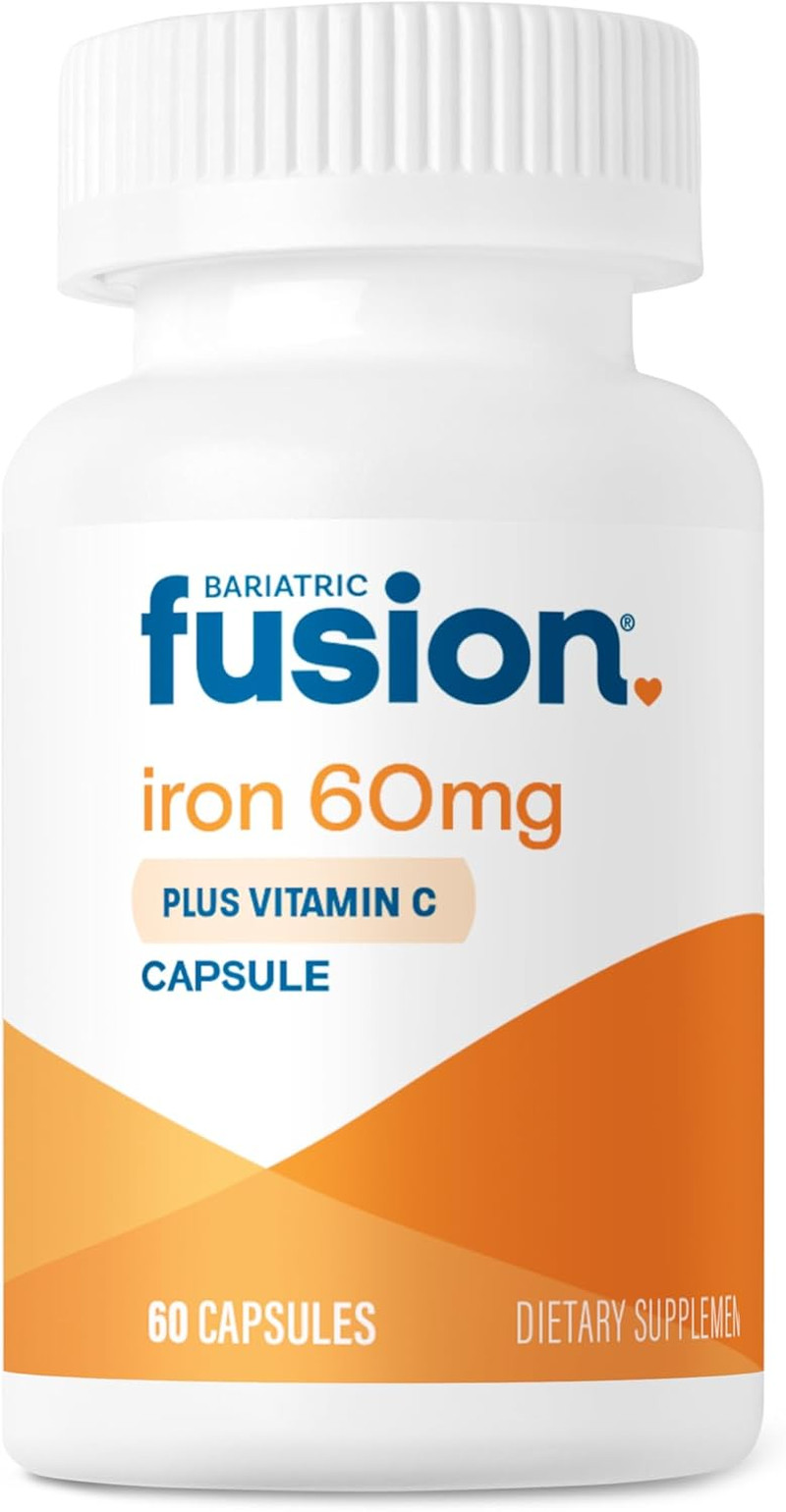 Iron Supplement 60Mg with Vitamin C | Easy to Swallow Capsule | Ferrous Fumar…