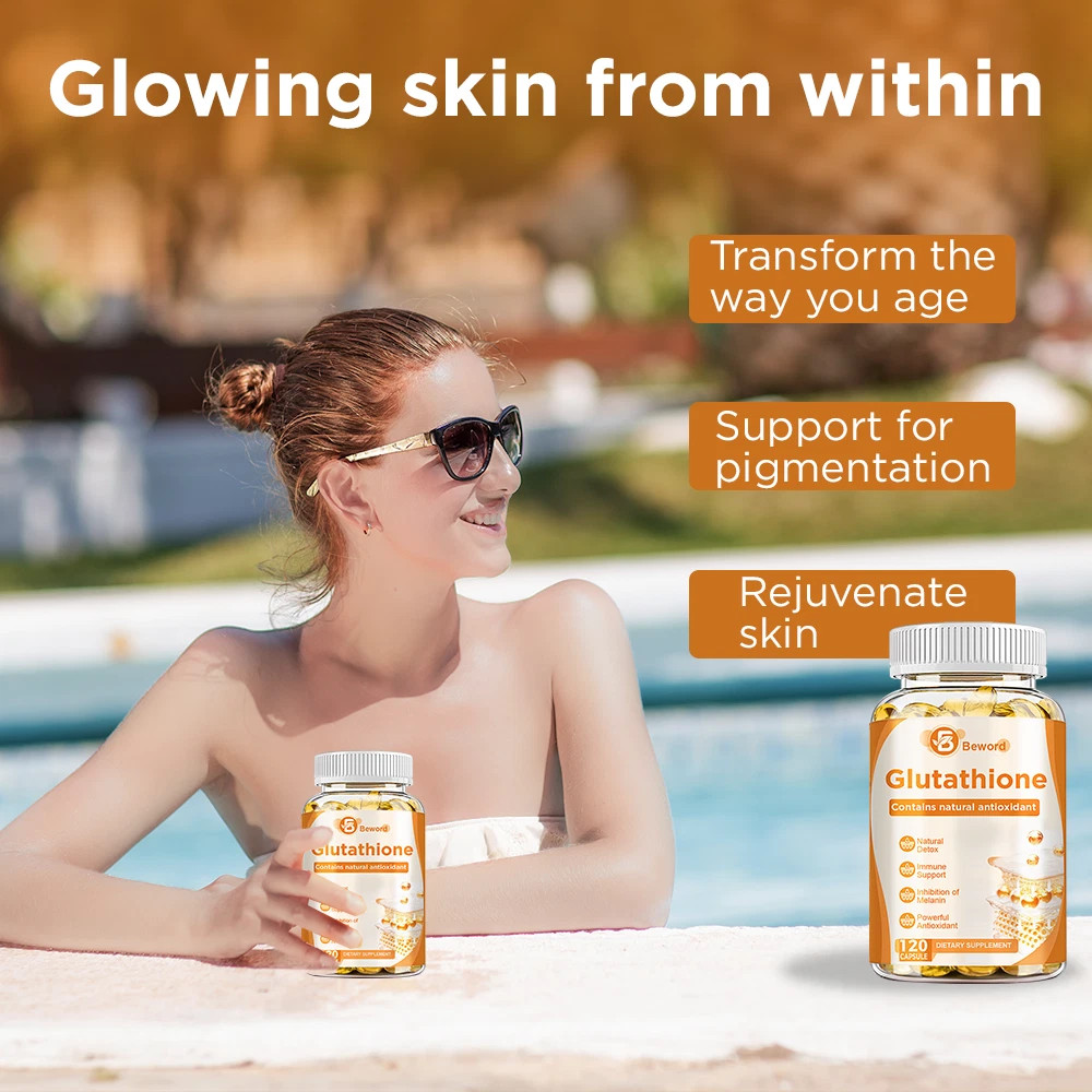 1-3PCS Glutathione 1000MG Softgels Antioxidant Anti-Aging Skin Brightening