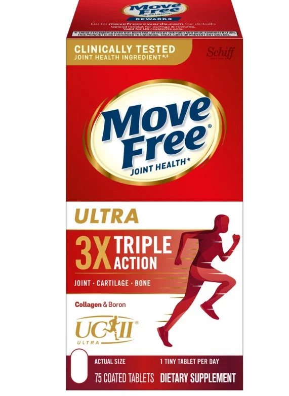 3 boxes Schiff Move Free Ultra 3X Triple Action 75 Tablets EXP 10/2028 SAVE!!