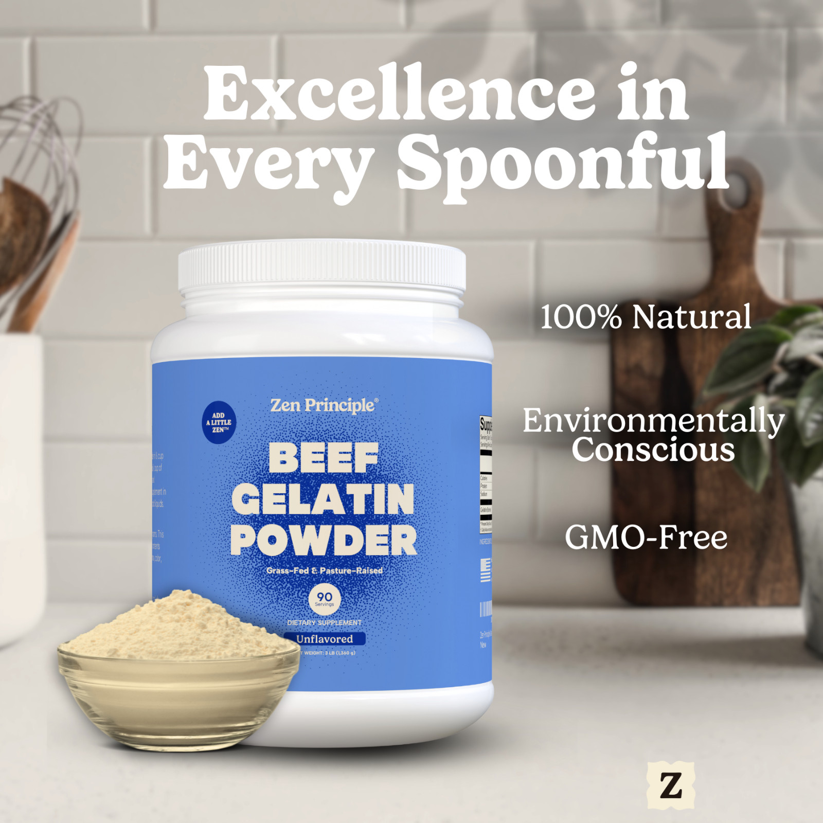 Grass-Fed Gelatin Powder, 3 lb. Cooking and Baking. Gummies Desserts.