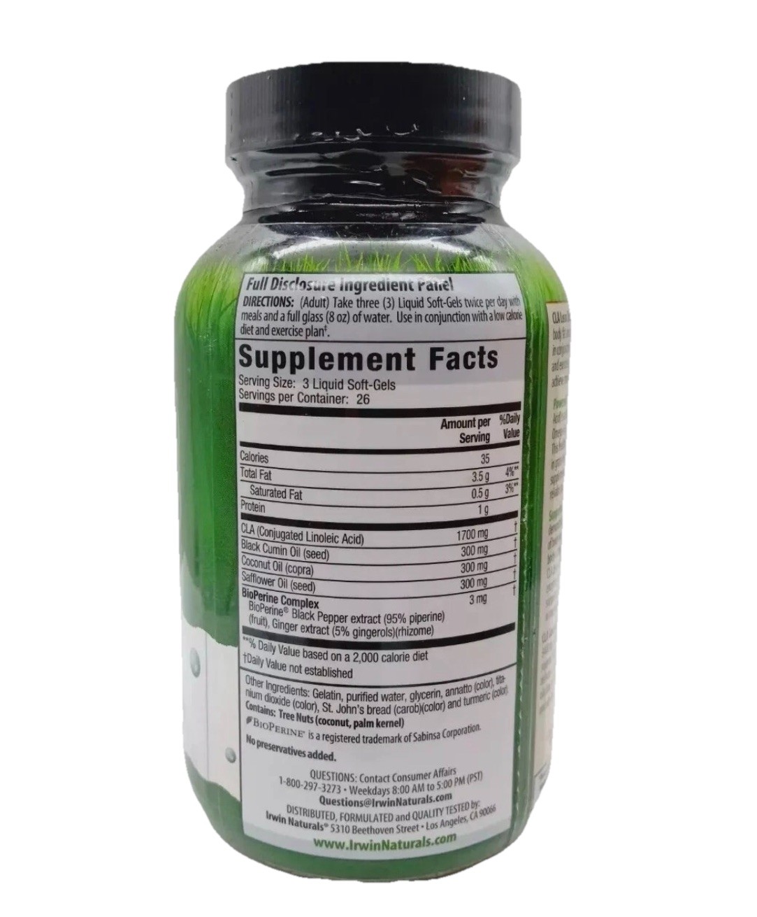 Irwin Naturals CLA Lean Body Fat Reduction 80 softgels