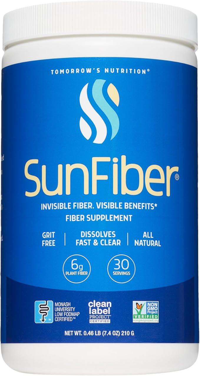 Tomorrow’s Nutrition Sunfiber Prebiotic Fiber Unflavored 30 Servings Low FODMAP