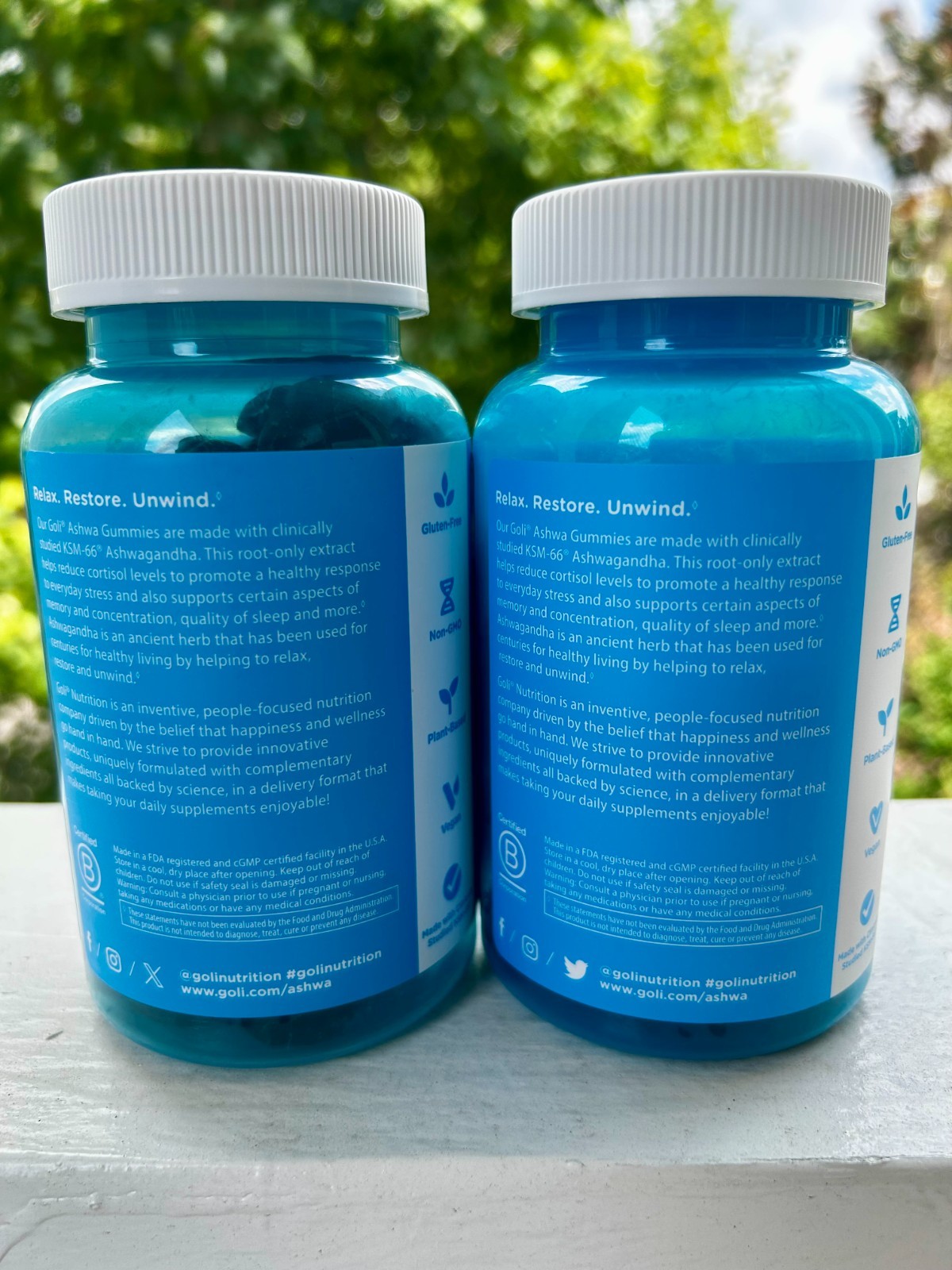 Goli Ashwagandha Gummies Relax Restore Unwind 60 Gomitas Lot 2 NEW SEALED BUNDLE