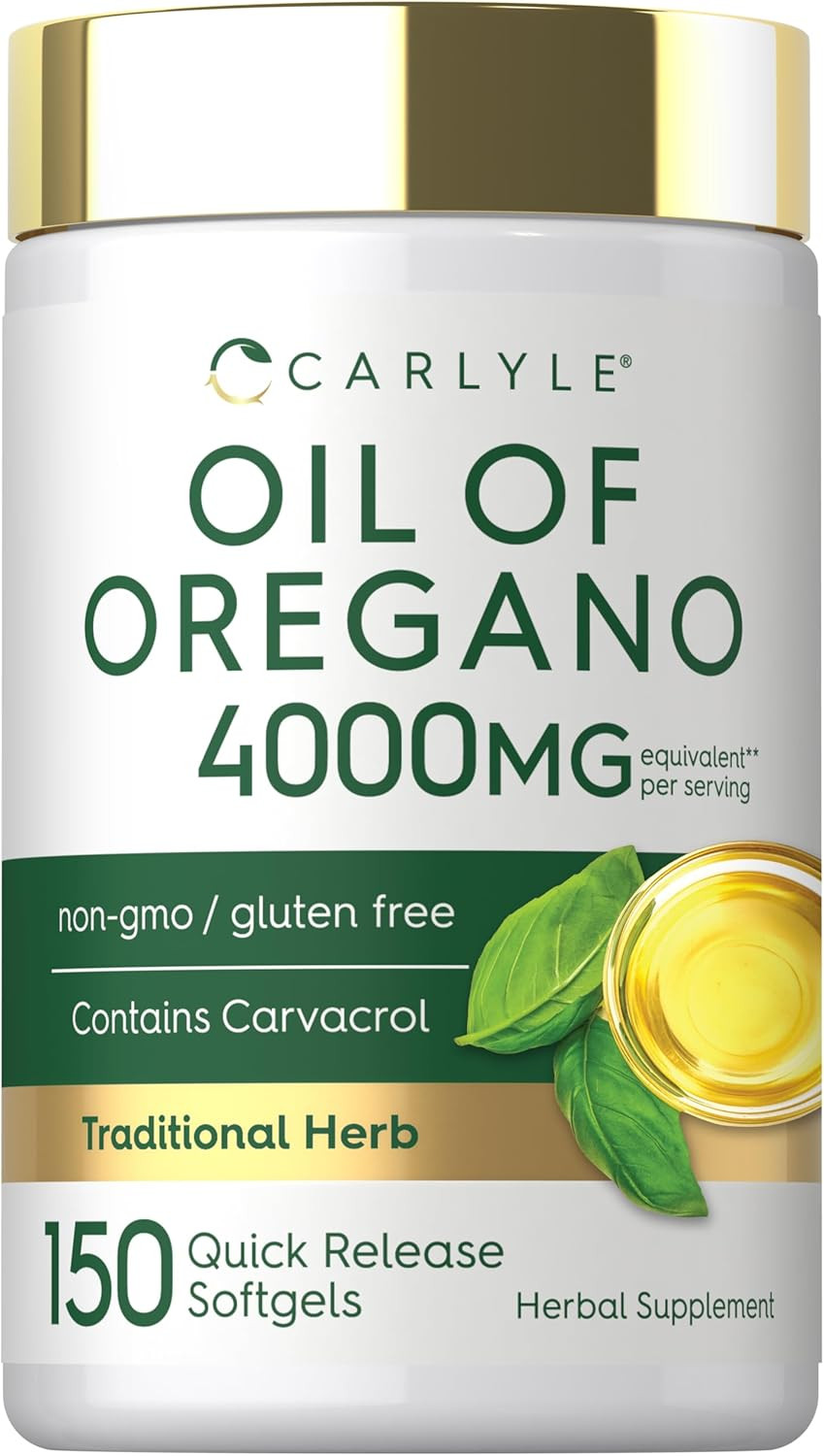 Carlyle Oregano Oil Supplement 150 Softgel Caps Contains Carvacrol EXP:12/28
