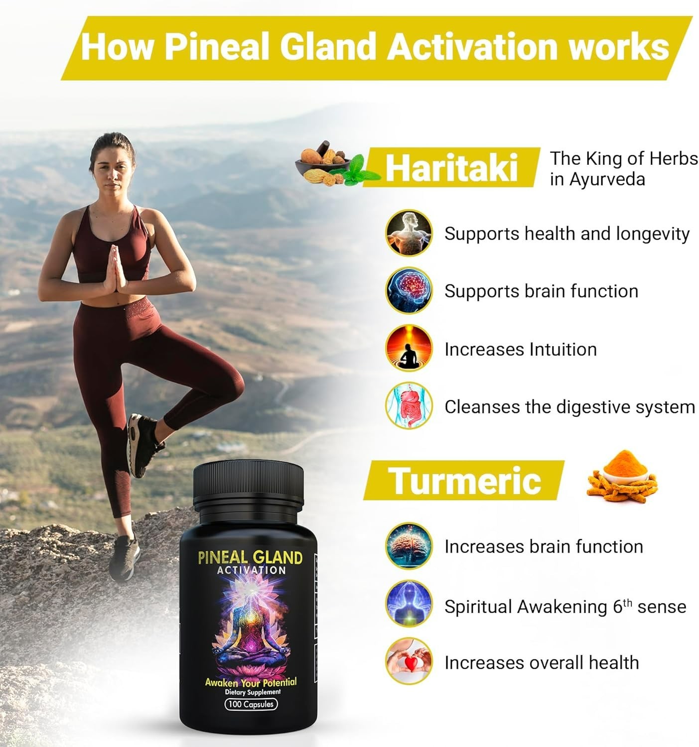 Pineal Gland Activation Supplement – Supports Decalcification, Third Eye Awak…