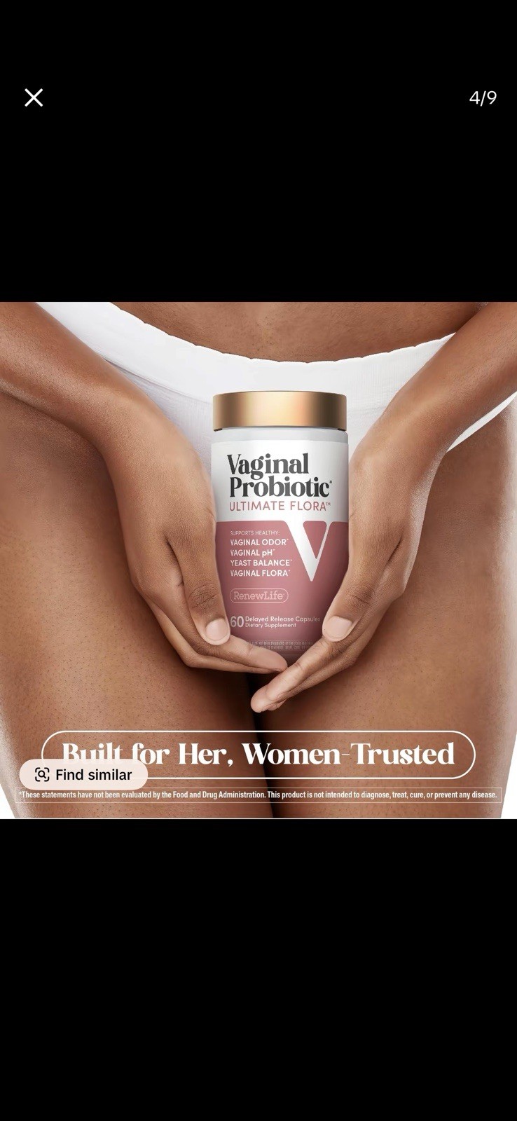 Renew Life Vaginal Probiotic for Women – Ultimate Flora – 6 Billion CFU – 60 Cap