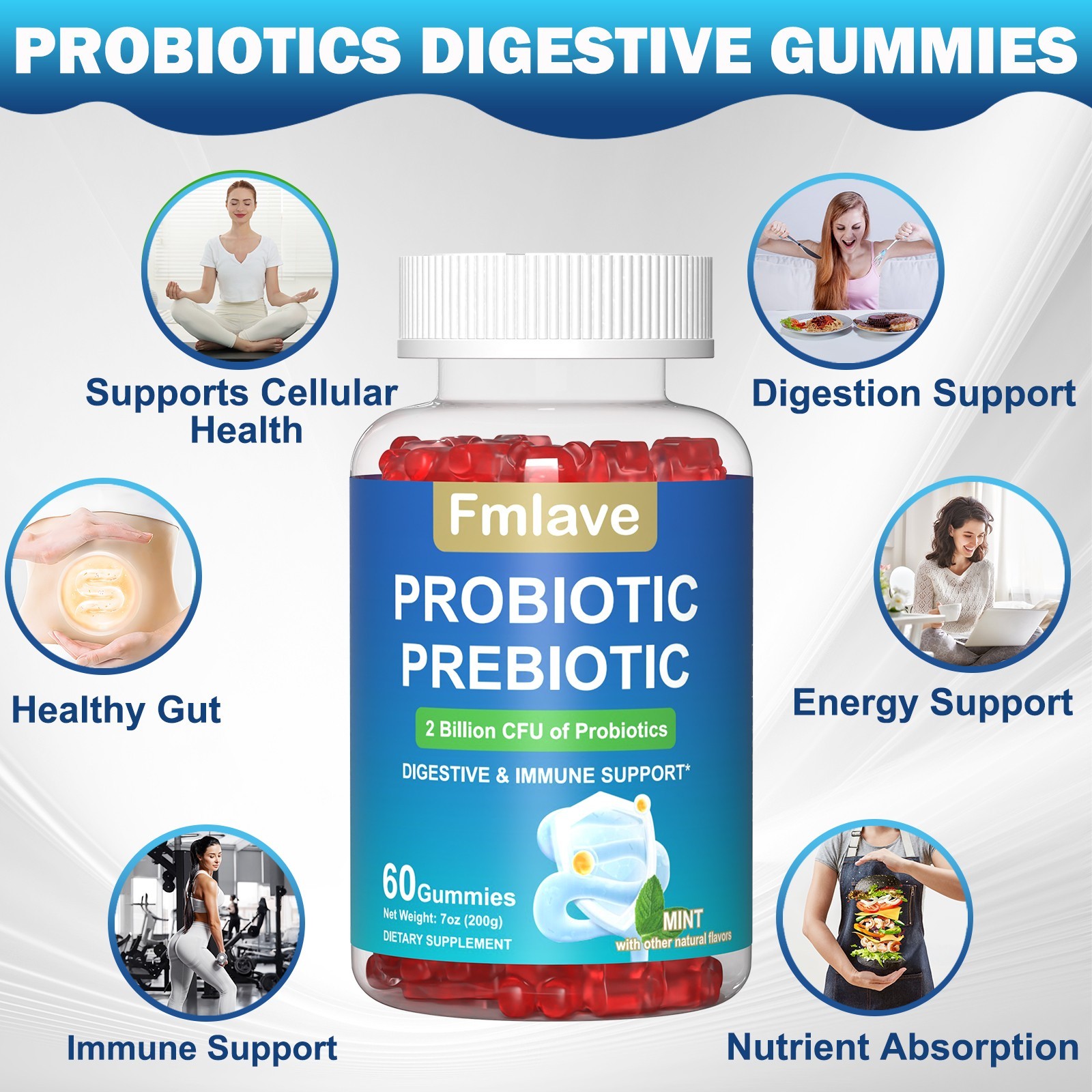 2x Digestive Advantage Probiotic Gummies 120 Count Exp 03/2027 Immune Gut Health