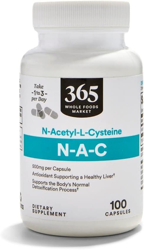 N-Acetyl L-Cysteine 500mg Supplements – 100 Capsules for Detoxify Boost