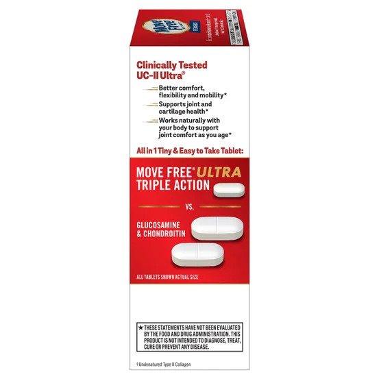 Schiff Move Free Ultra 3X Triple Action 75 Tablets NEW !