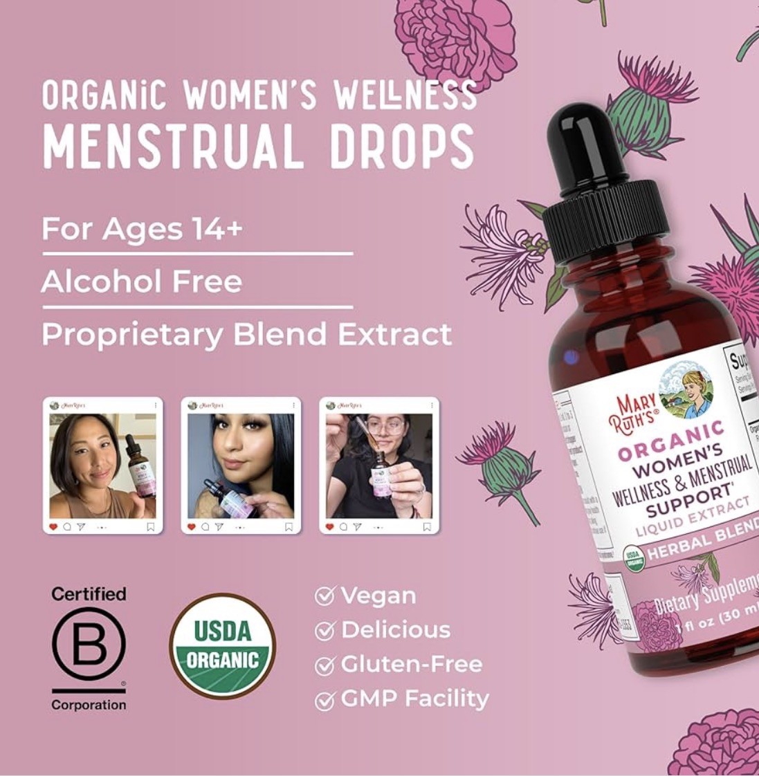 MaryRuth Valerian Root Liquid Drops Organic 60 Servings