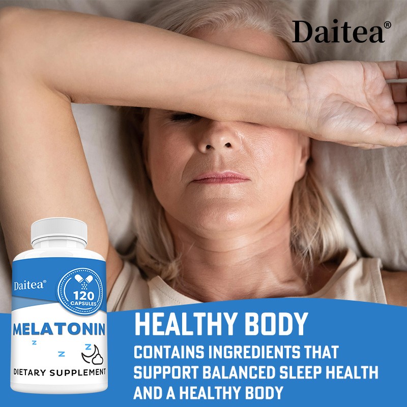 Easy To Swallow Melatonin 5mg 120 Capsules Non Gmo Gluten Free Healthy Sleep