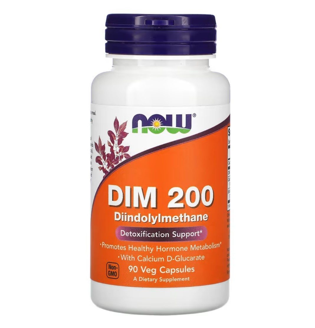 NOW Foods DIM 200 w Calcium D-Glucarate, 90 Veg Capsules