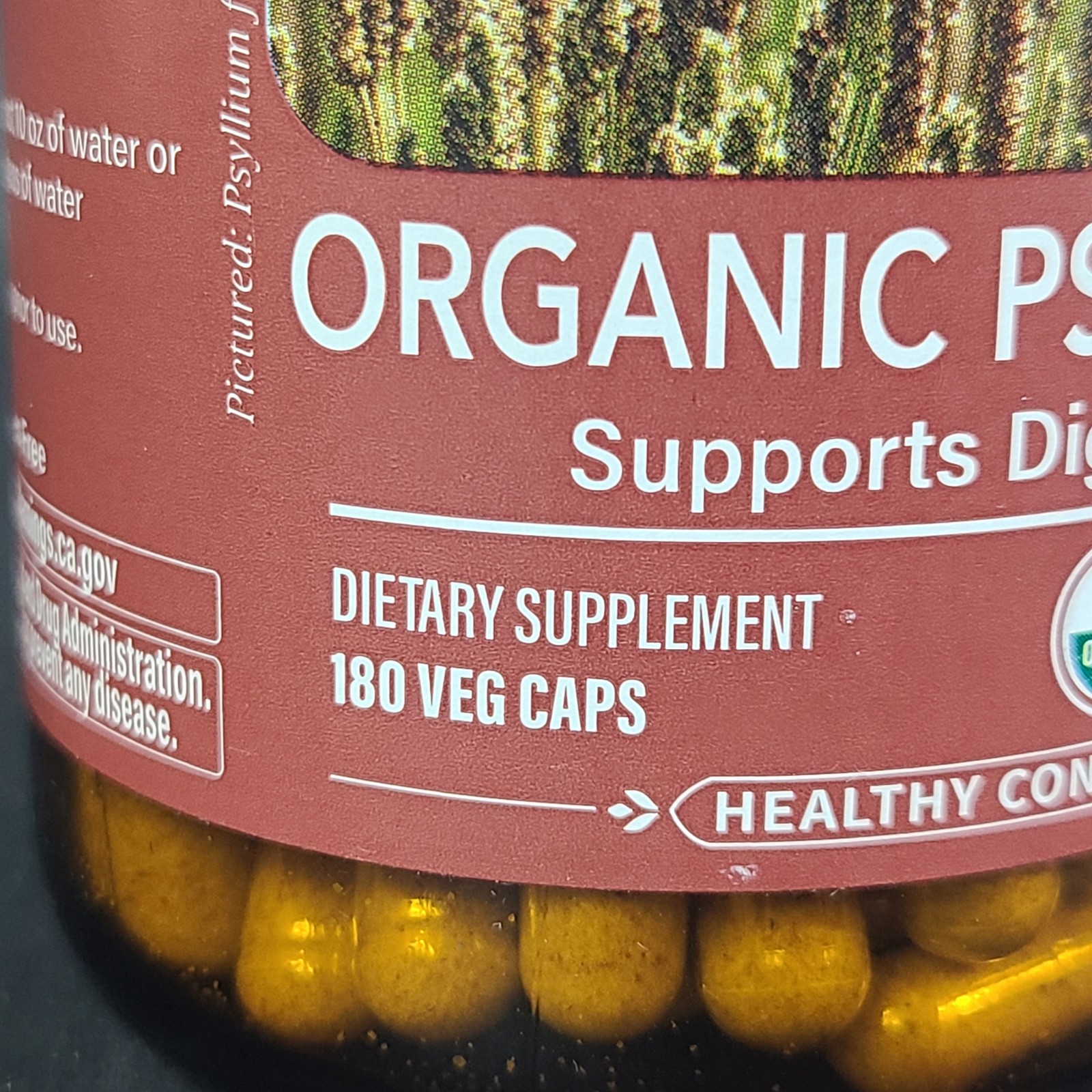 New Organic India Organic Psyllium Fiber 180 Veg Caps Digestive Health Exp 04/27
