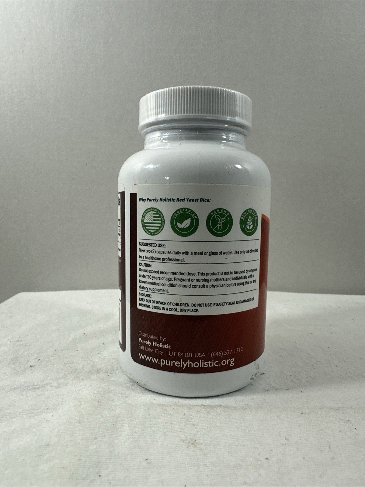 Purely Holistic Re d Y east R ice 1200mg w/ CoQ10 & Niacin 120 VegCaps 9/27