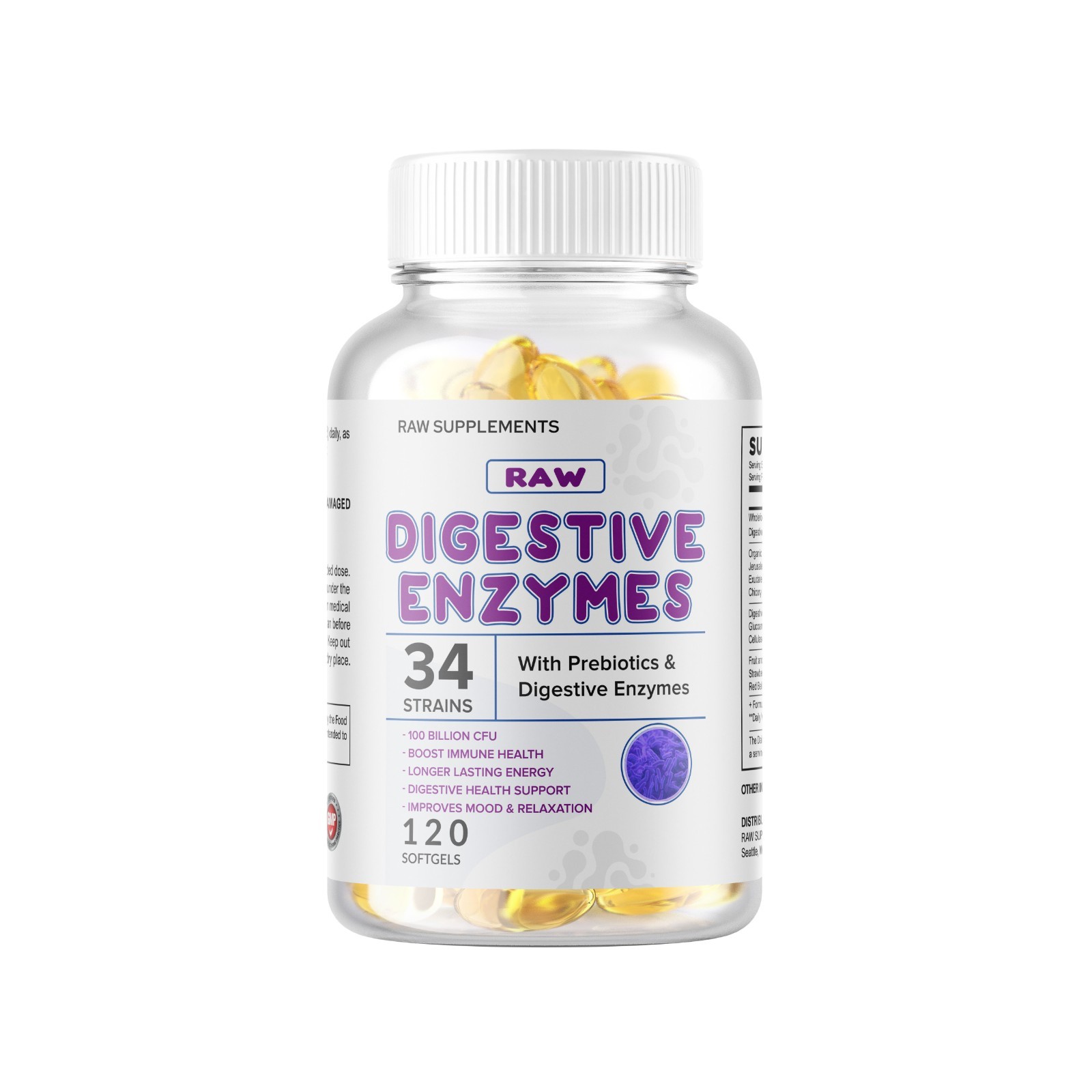 Sales Biliares Digestive Enzymes Pancreatin Enzimas Digestivas 120 caps