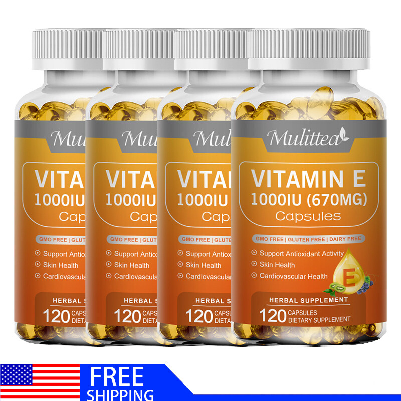 670mg Vitamin E 1000 Iu Capsules – Supports Skin, Hair, Immune and Eye Health