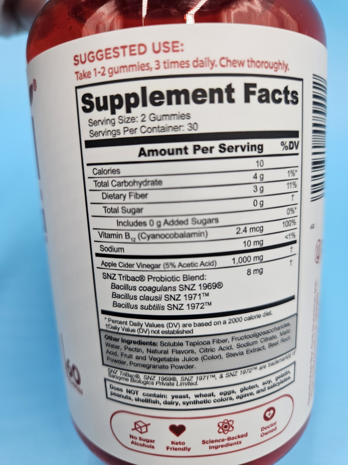 Goli Zero Sugar Apple Cider Vinegar + Gummies – Lot of 3 bottles, Exp: 01/2027