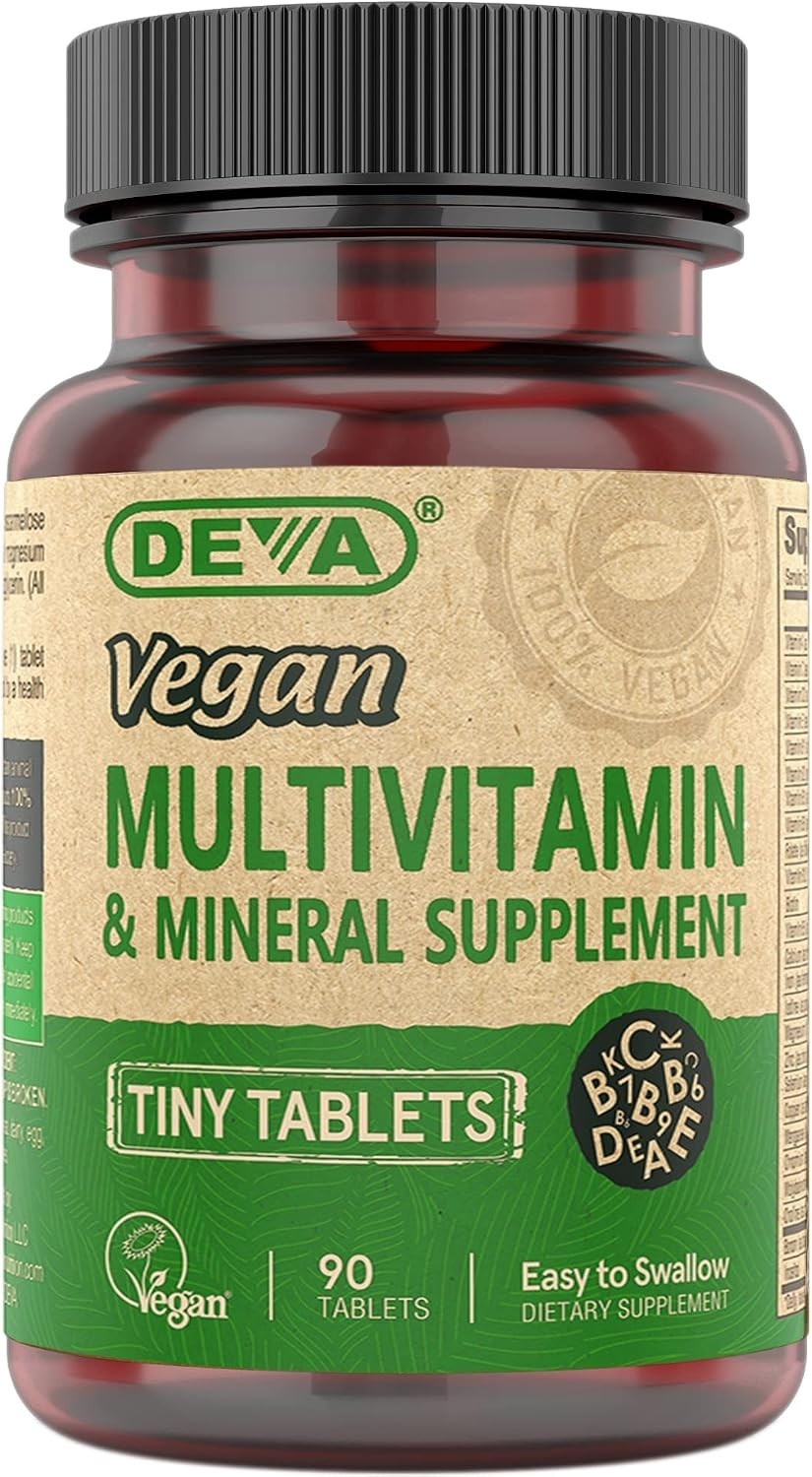 Deva Vegan Multivitamin & Mineral Supplement 90 Tiny Tablets Easy to Swallow