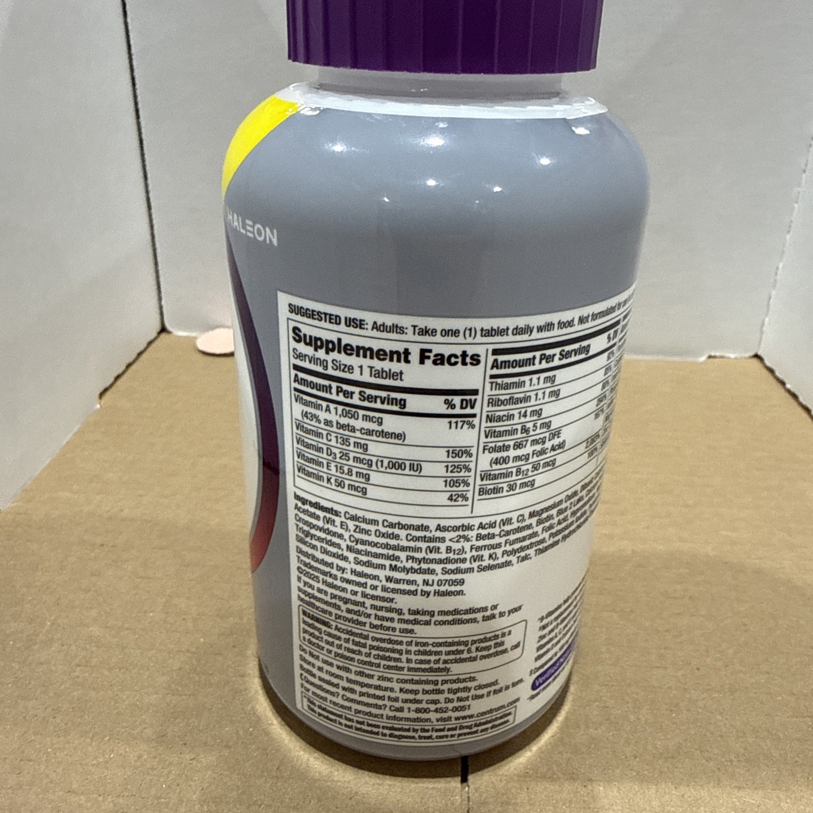 Centrum Silver MultiVitamin Complete Vitamin 275 Tabs Women Over50+ FAST SHIP