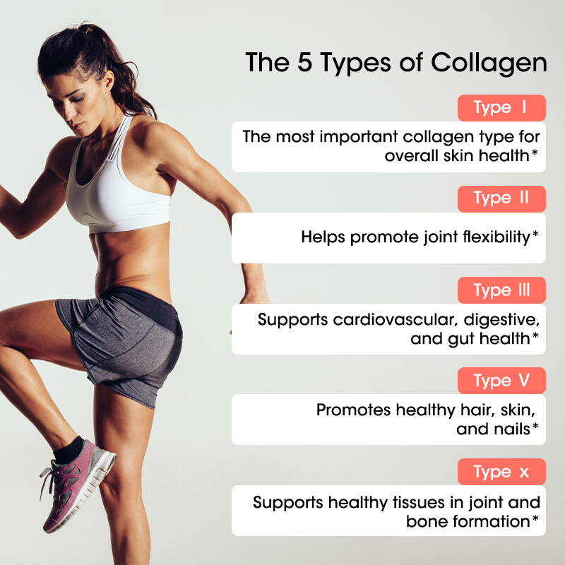 100% Natural Multi Collagen Peptides Anti Aging Skin Collagen Pills 120/60pcs