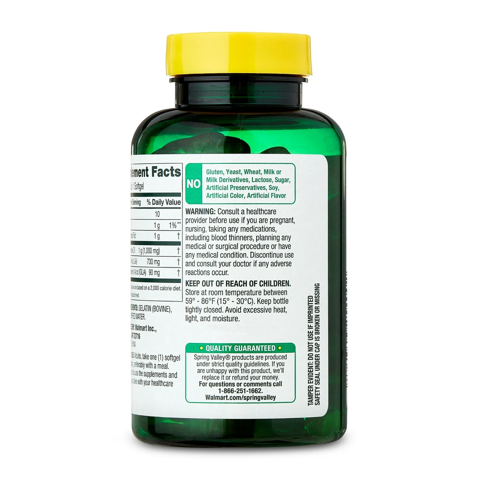 Spring Valley Evening Primrose Oil Women’s Health, 1000 mg 75 softgels