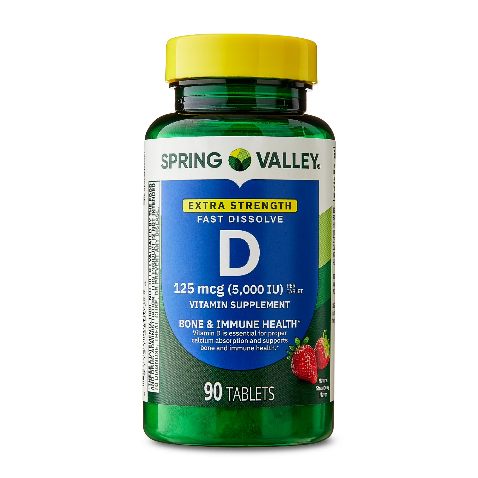 Spring Valley Extra Strength Vitamin D3 5000 IU Fast Dissolve 90 Ct ☀️💊✨