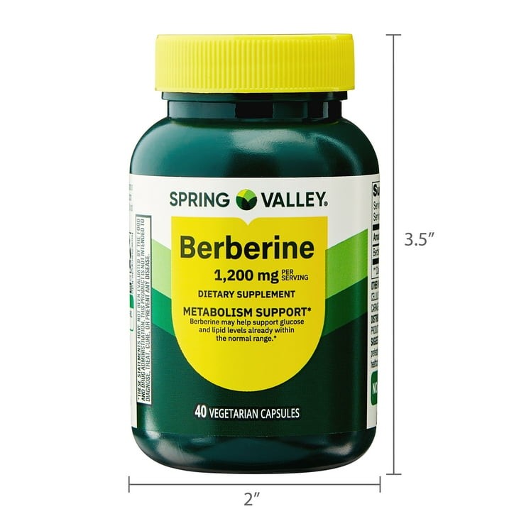 Spring Valley Berberine Metabolism Support 1200 mg, 40 Count