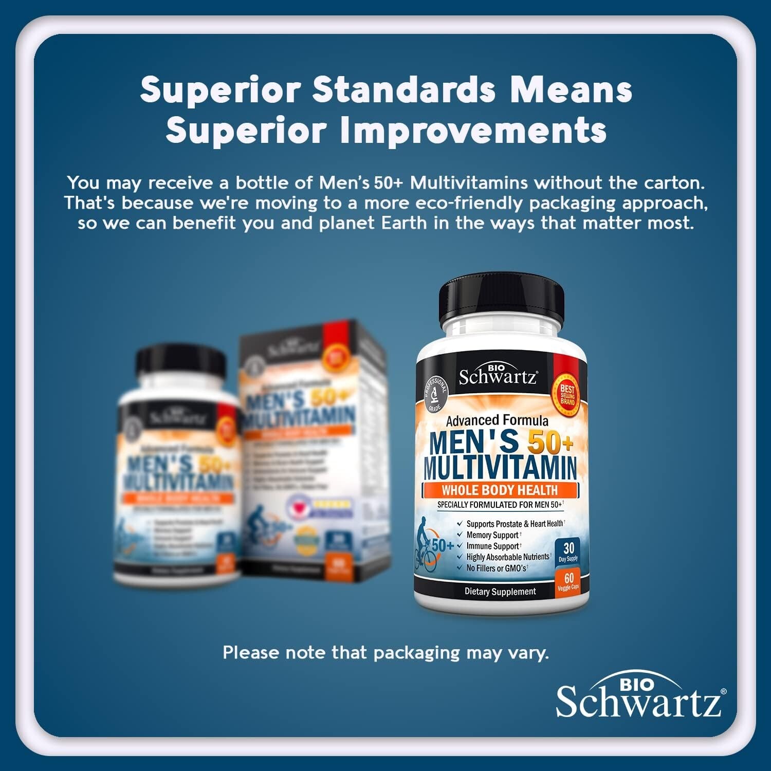 Once Daily Multivitamin for Men 50 & Over Supplement, Heart Health Support 60 Ct