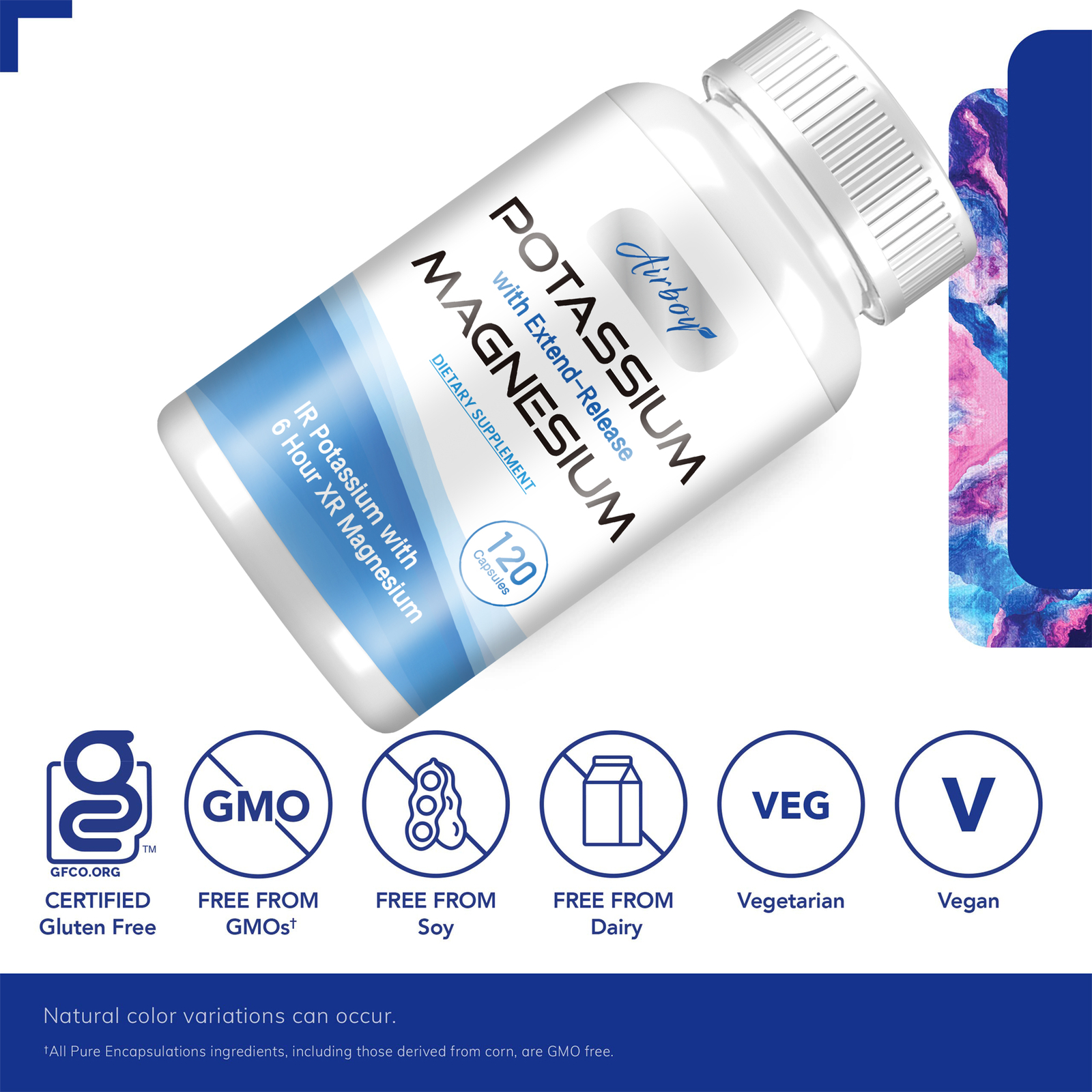 Potassium + Magnesium – Supports Blood Pressure and Heart Health, Muscle Health.