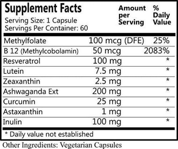 Ageless Brain Supplement: Methylfolate & B12 for Ultimate Brain Support
