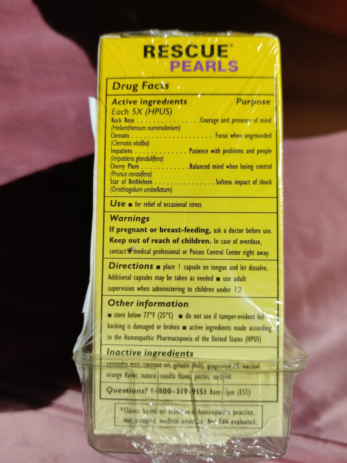 Bach Flower Rescue Pearls 28 caps Pack – Alcohol Free Exp 12-2024