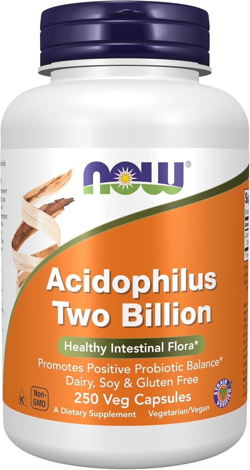 NOW Foods Supplements Acidophilus Two-2 Billion CFU – 250 VegCaps *EXP: 10/2026*
